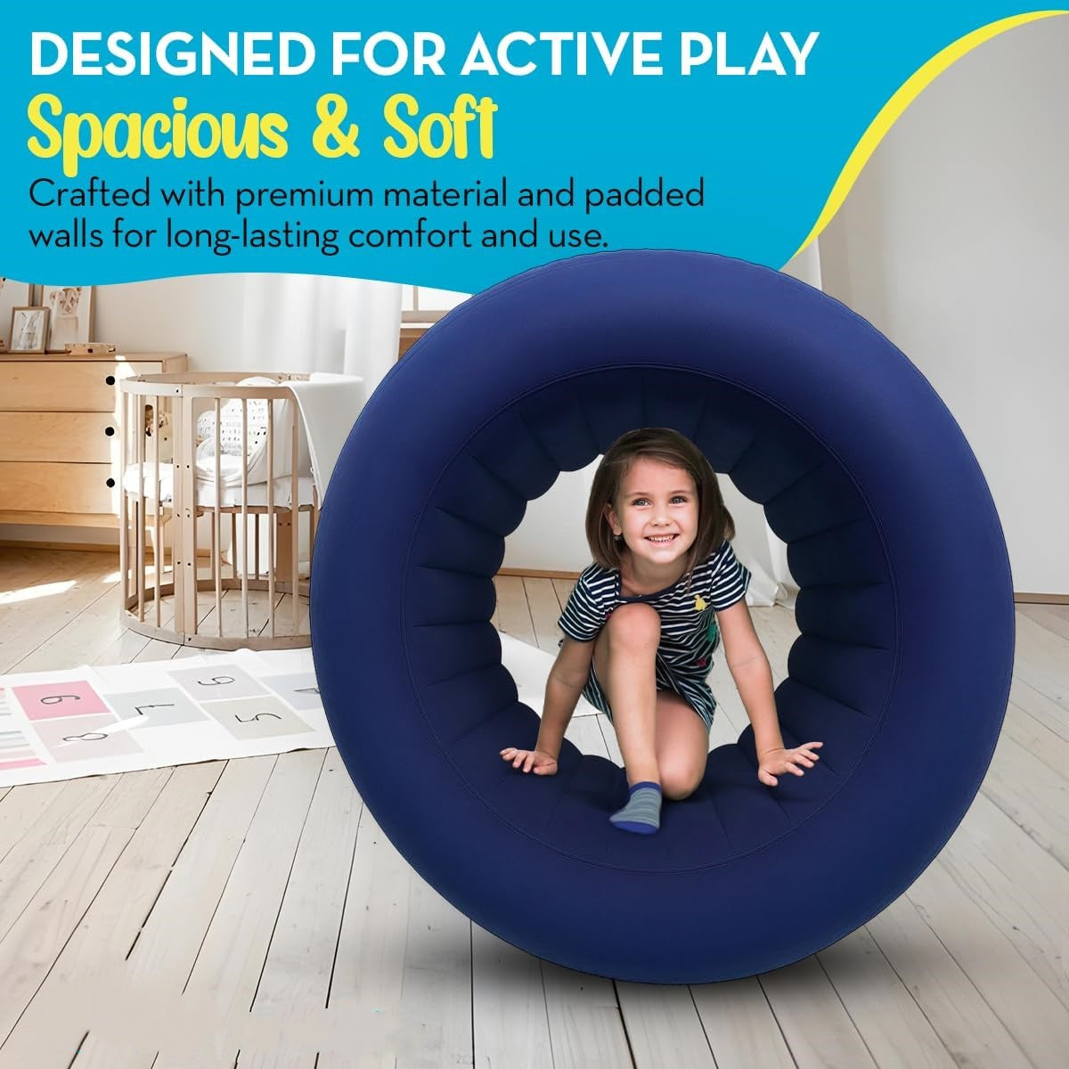 Children's Sensory Chair with Rolling Barrel – Soothes the Vestibular System🌈🪑