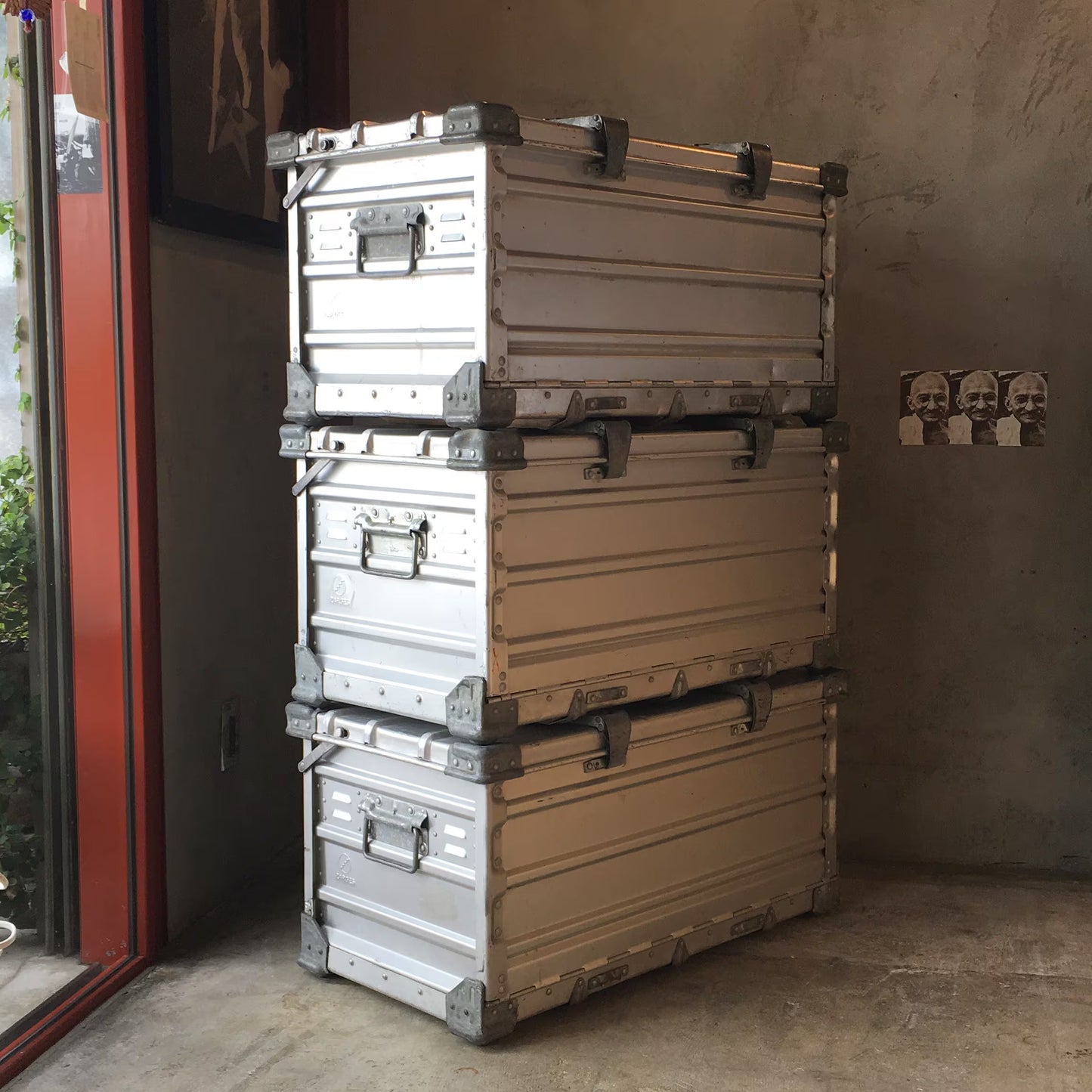 Vintage Military Aluminum Storage Trunk