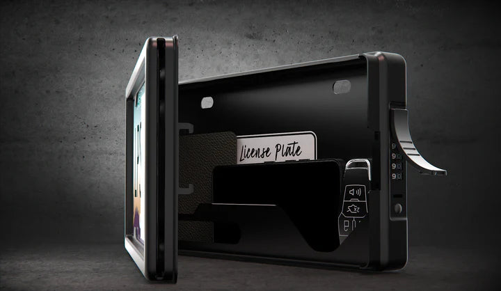 🔒Secure License Plate Safe Box – Lockable Hidden Storage