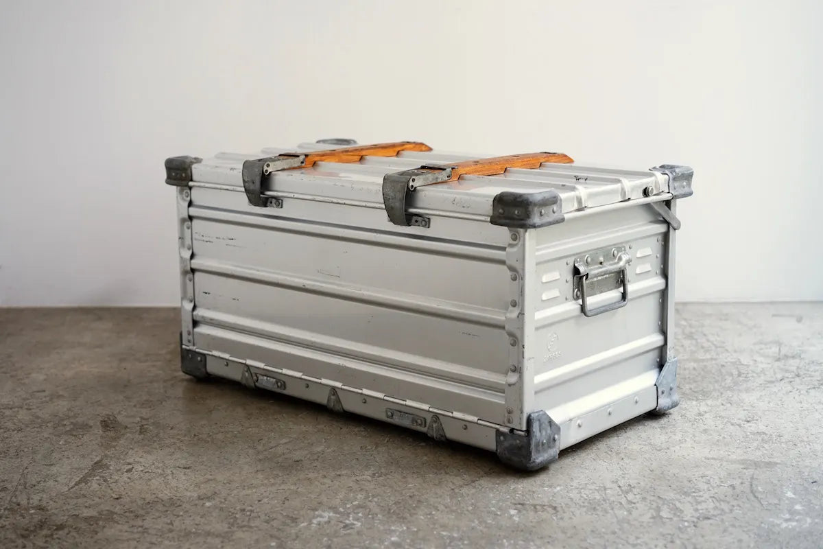 Vintage Military Aluminum Storage Trunk