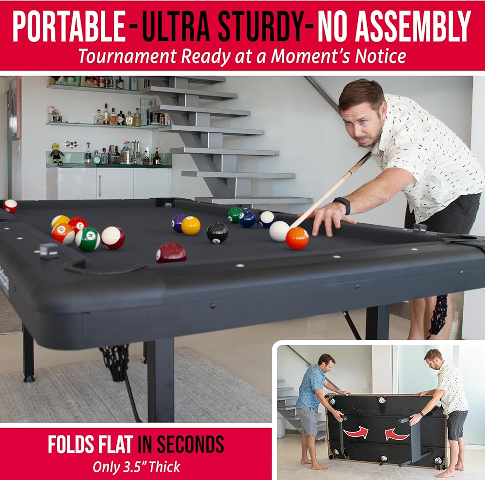 The Portable Pool Table Set – Complete Billiard Kit for Home & Office🎱✨