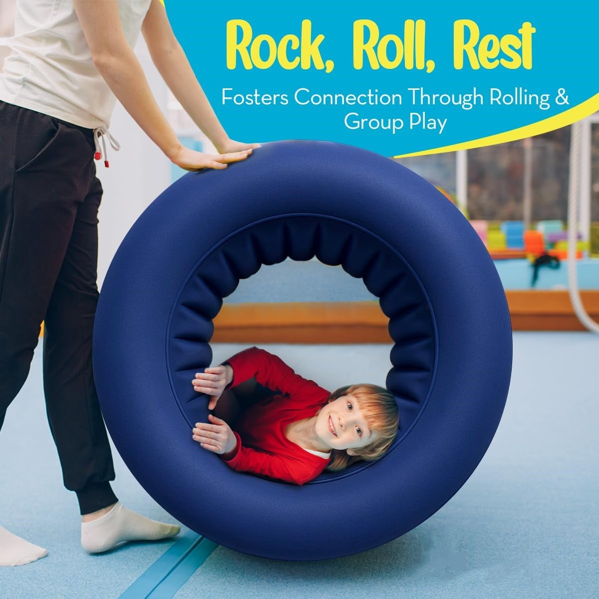 Children's Sensory Chair with Rolling Barrel – Soothes the Vestibular System🌈🪑