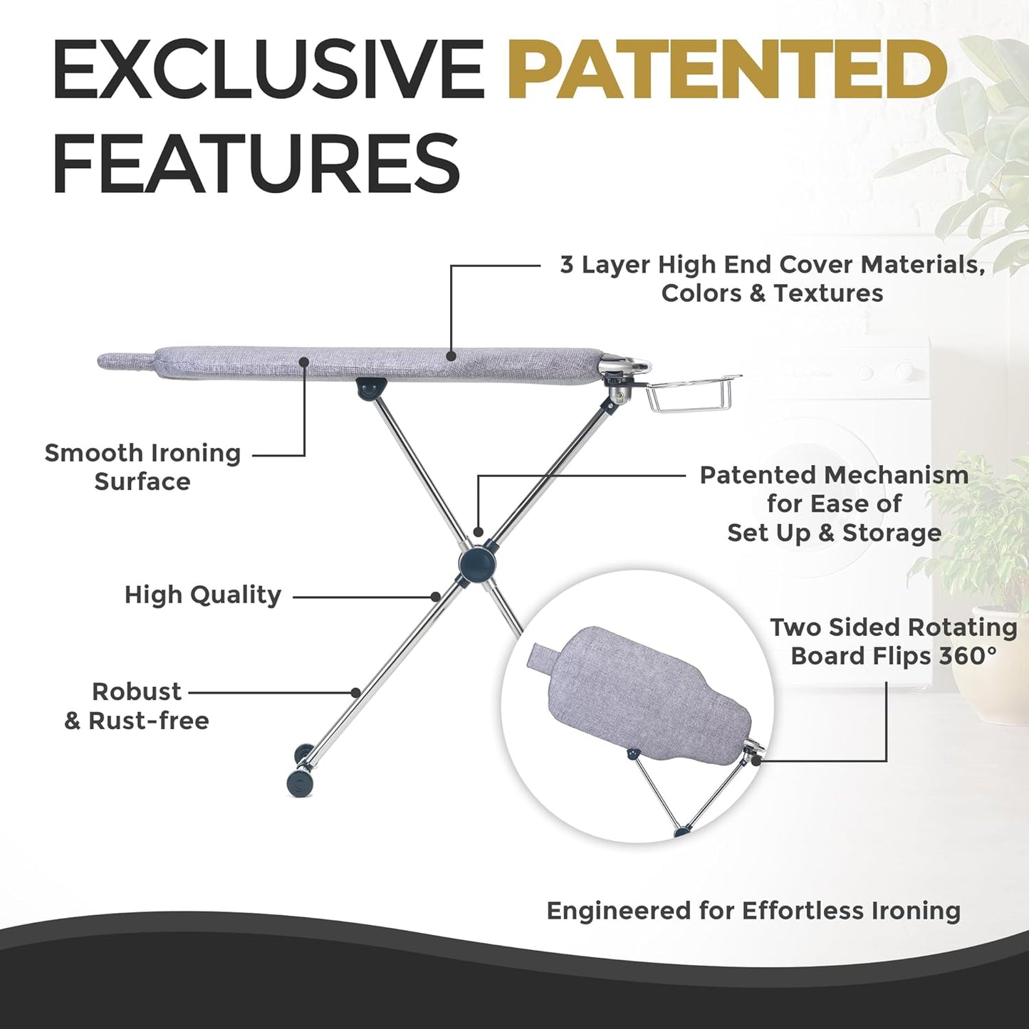 360° Roto‑Flip Ultra Ironing Board👔🌀