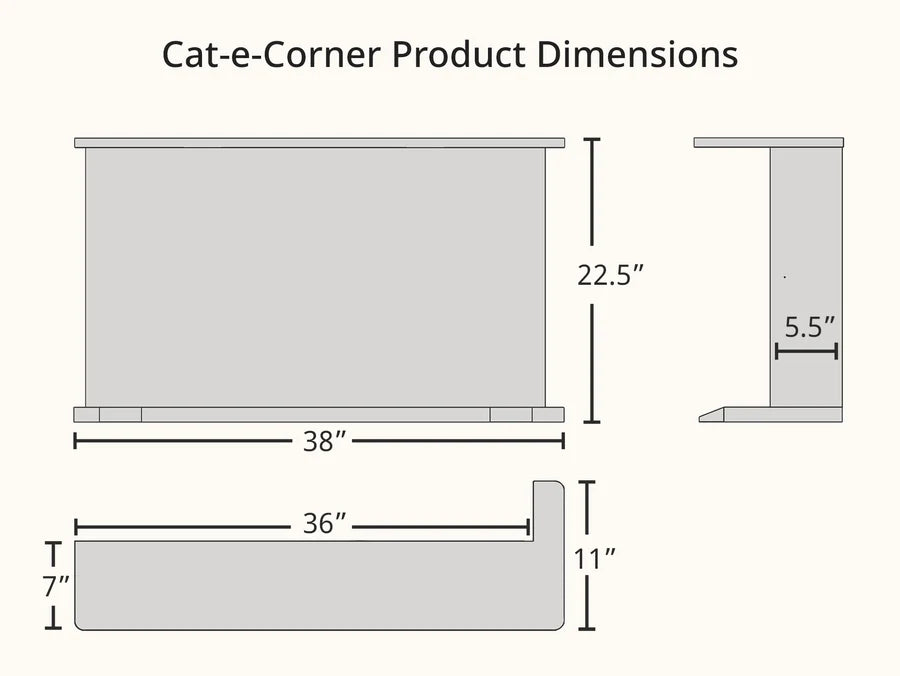 🐾 Cat-e-Corner: The Purr-fect Cat Scratching Lounge with Side Table Function