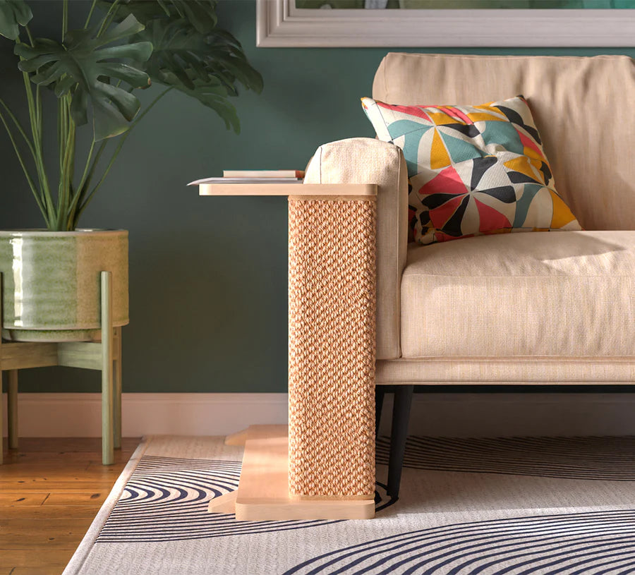 🐾 Cat-e-Corner: The Purr-fect Cat Scratching Lounge with Side Table Function