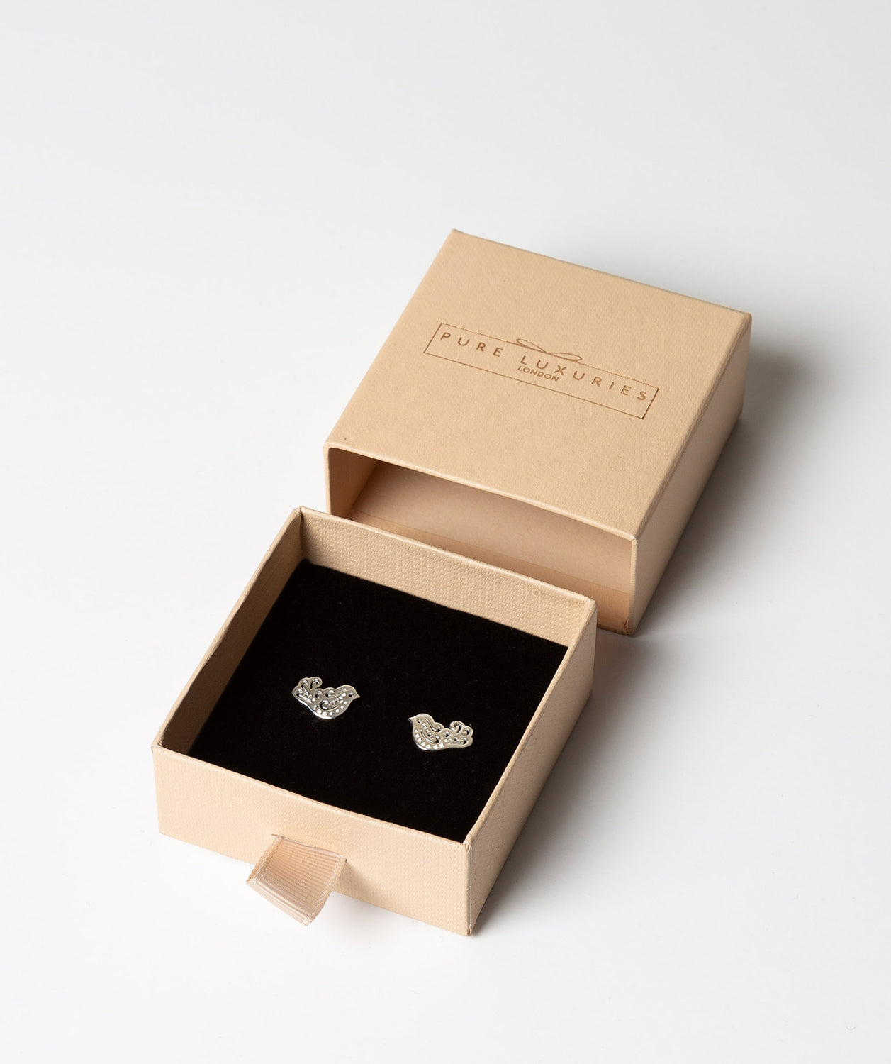 Gift Packaged 'Gyasi' Sterling Silver Dove Earrings