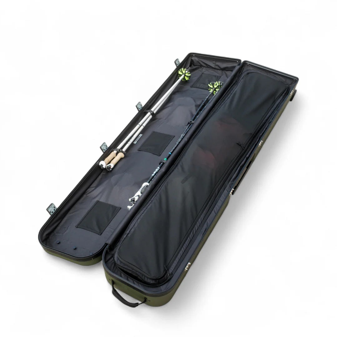 Four-Sided Hard-Shell Ski Travel Case | 4-Wheel Spinner Design | TSA-Approved Lock | Professional Ski & Snowboard Gear Protection (Up to 190 cm)