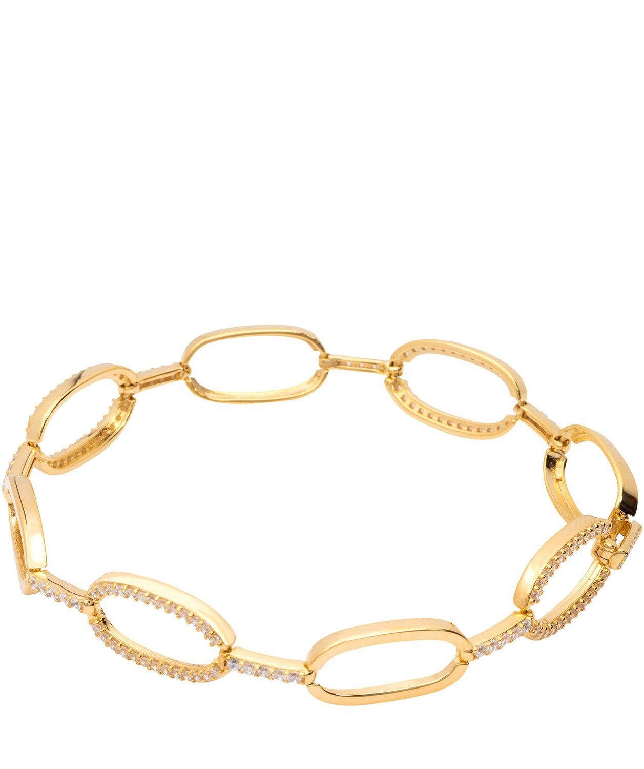 Gift Packaged 'Romilly' 18ct Yellow Gold Plated 925 Silver & Cubic Zirconia Bracelet