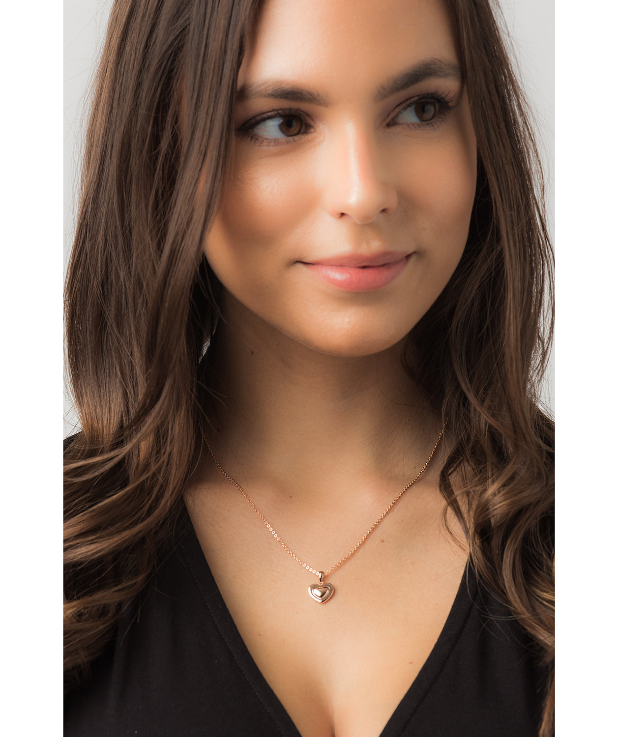 Gift Packaged 'Sumner' 18ct Rose Gold Plated 925 Silver Heart Pendant Necklace