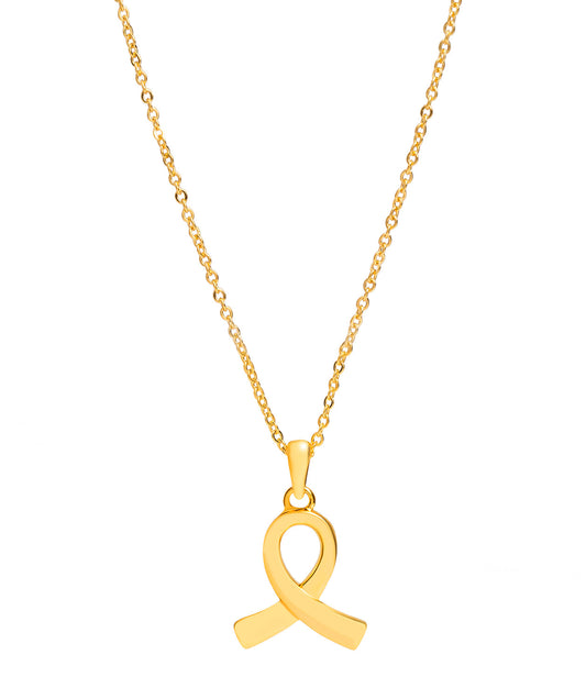 Gift Packaged 'Anson' 18ct Yellow Gold Plated 925 Silver Ribbon Design Necklace