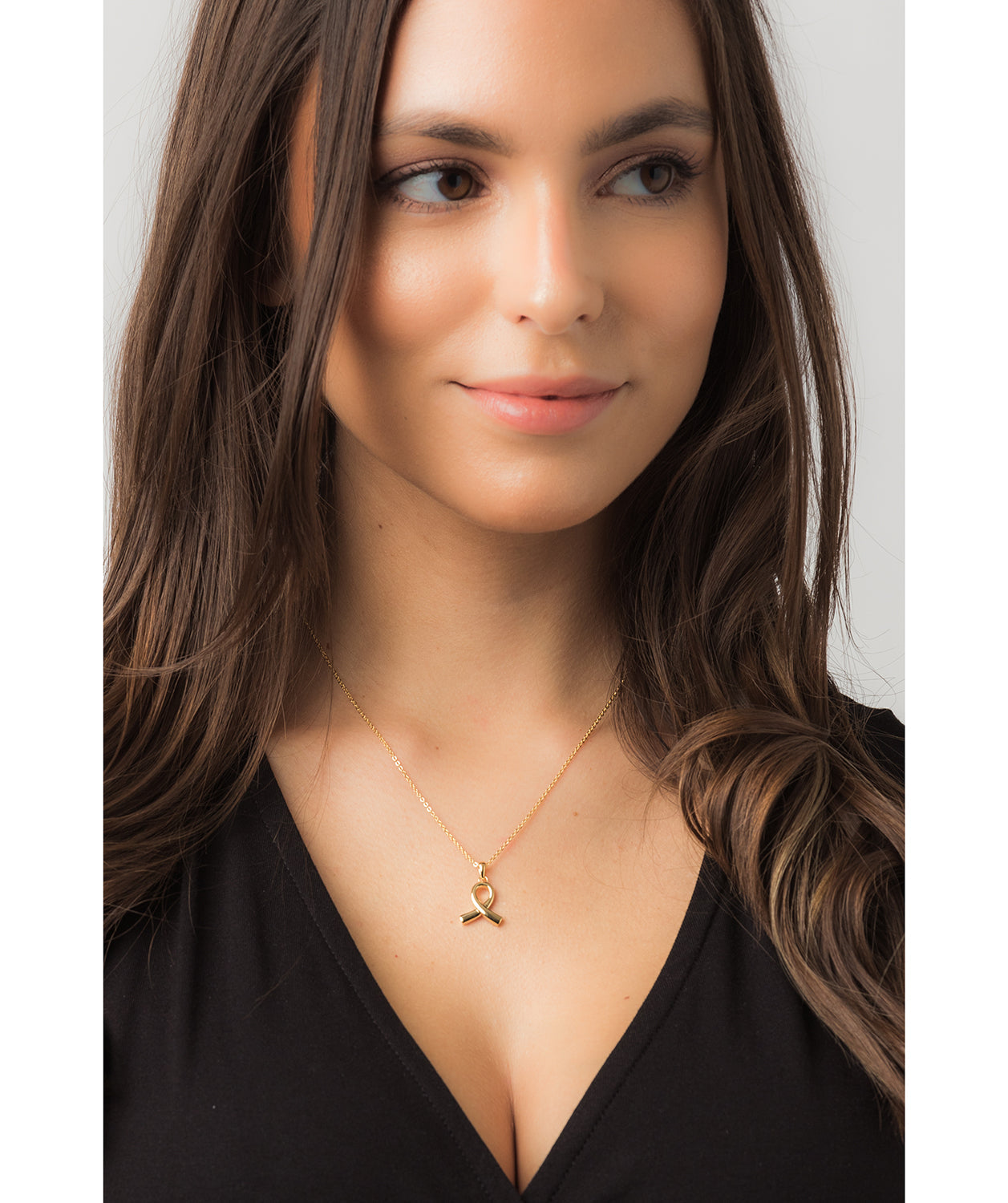 Gift Packaged 'Anson' 18ct Yellow Gold Plated 925 Silver Ribbon Design Necklace