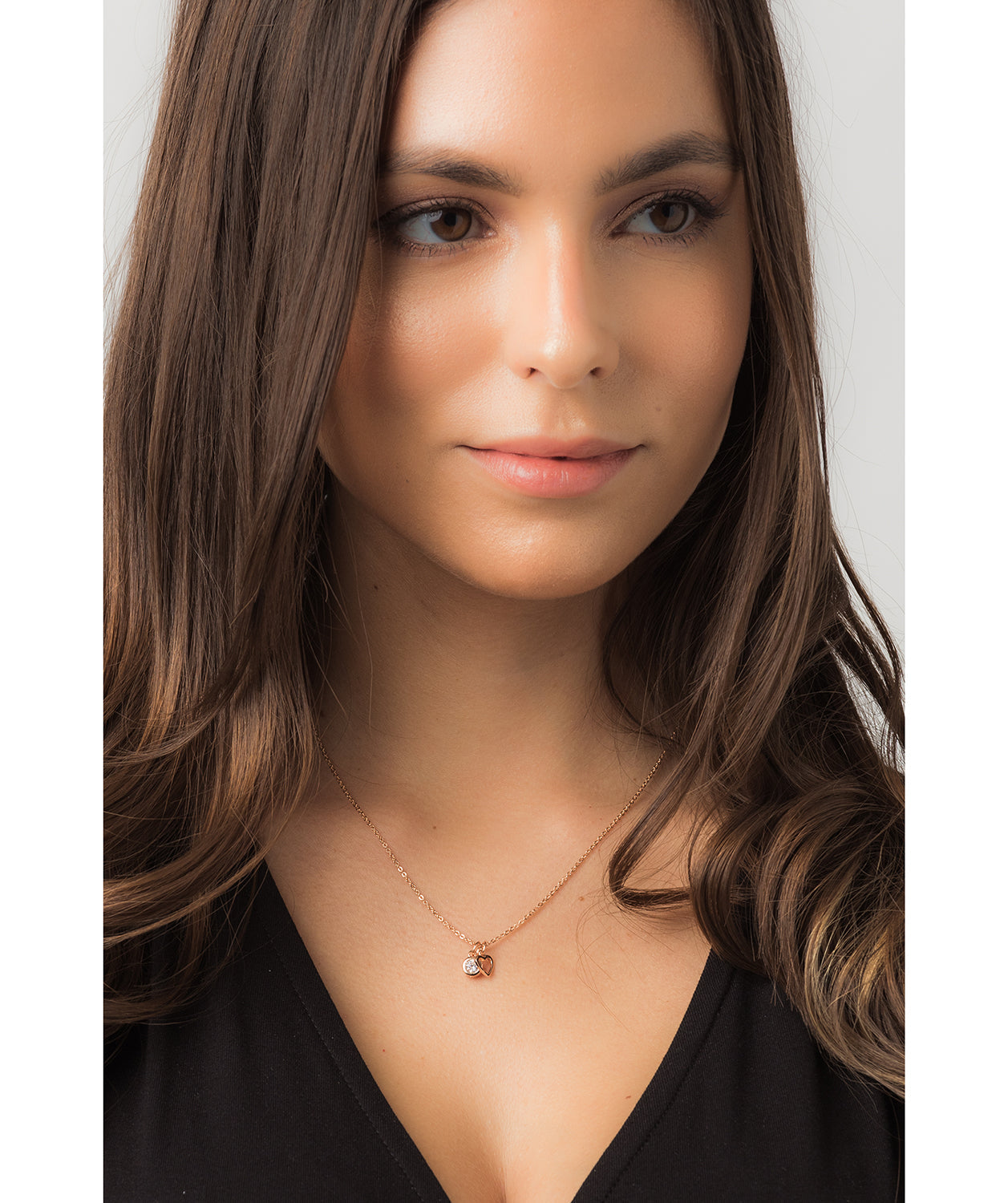 Gift Packaged 'Kouris' 18ct Rose Gold Plated 925 Silver & Cubic Zirconia Necklace