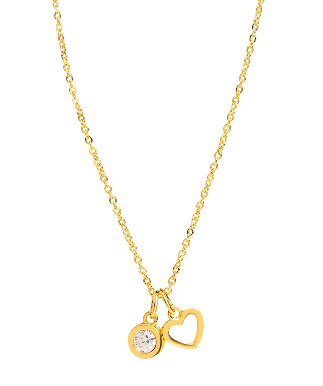 Gift Packaged 'Kouris' 18ct Yellow Gold Plated 925 Silver & Cubic Zirconia Necklace