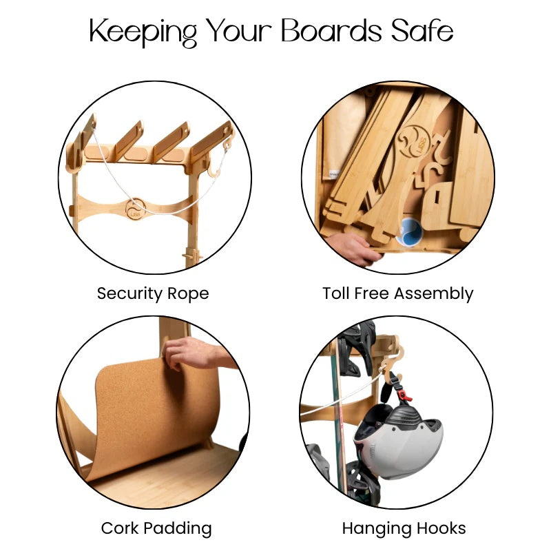 Vertical Surfboard Rack - With Storage Function