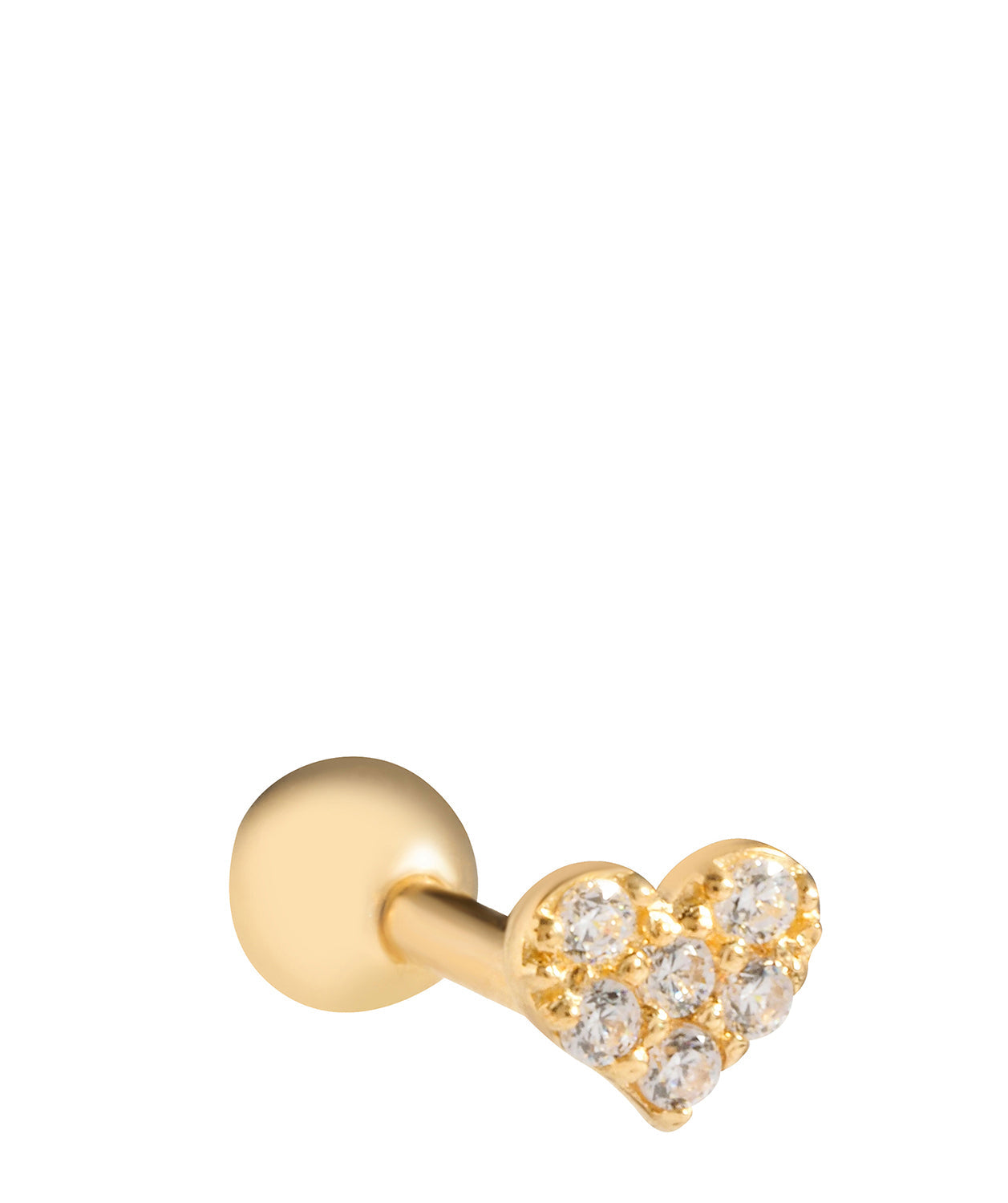 202419777 Gift Packaged 'Analise' 9ct Yellow Gold Cartilage Heart Earring