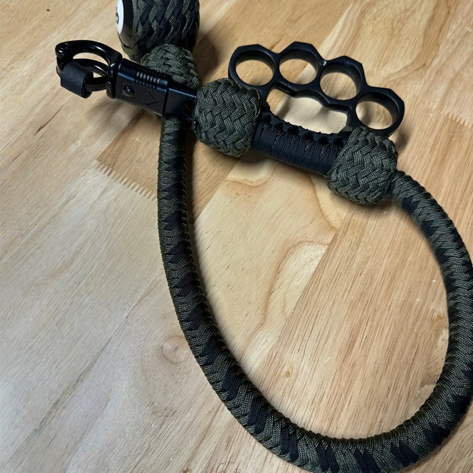 Full-Size Paracord Whip with Weighted Pool Ball Finish 💥
