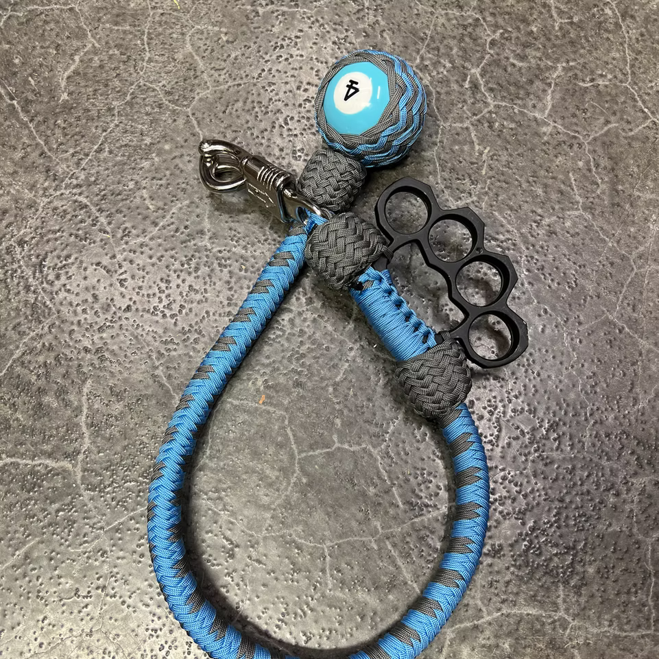 Full-Size Paracord Whip with Weighted Pool Ball Finish 💥