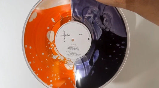 Mayhem Split Orange and Black Liquid Vinyl